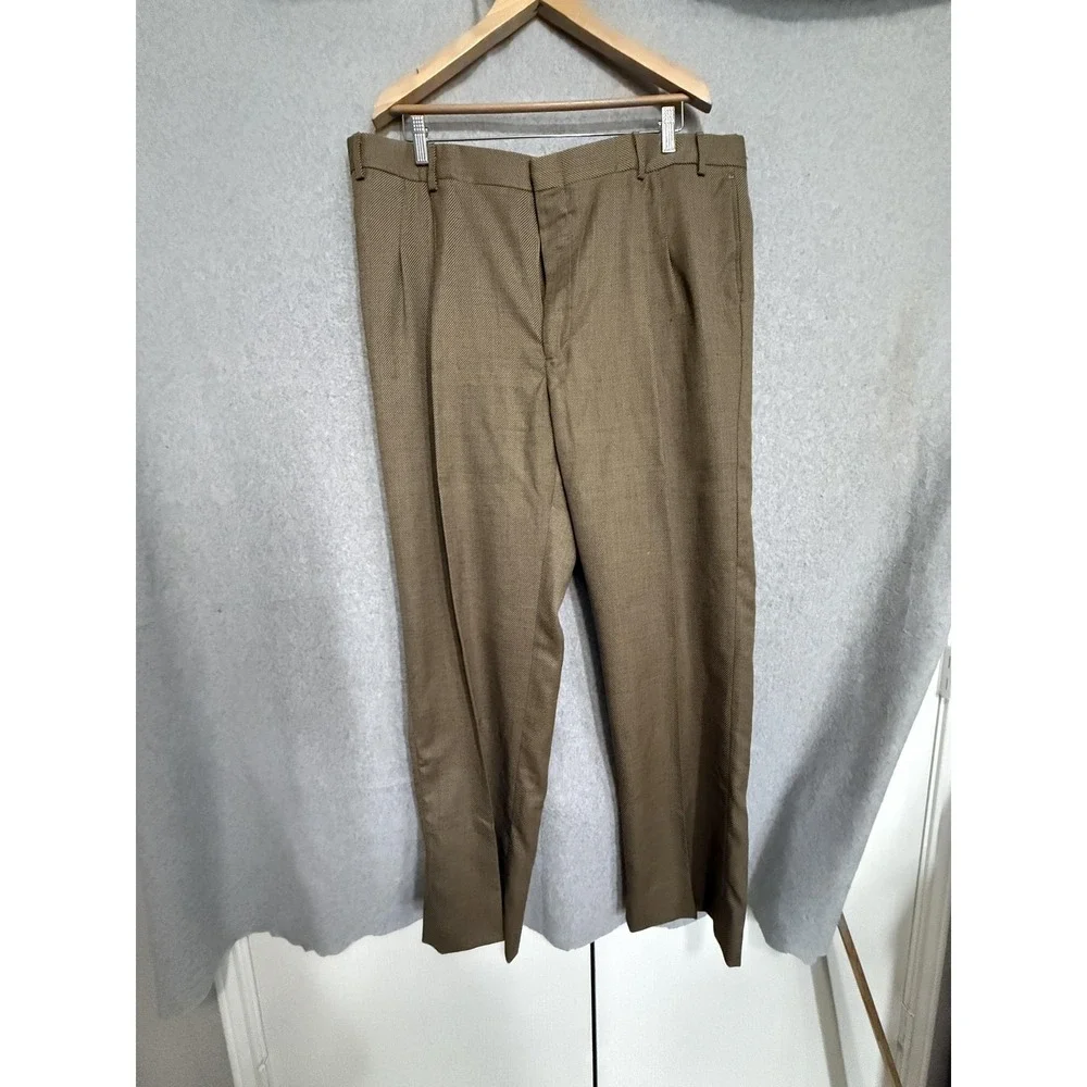 Andrew‎ Fezza Orvis Suit Mens 48L 44x32 Wool Herringbone 2 Piece Jacket Pants